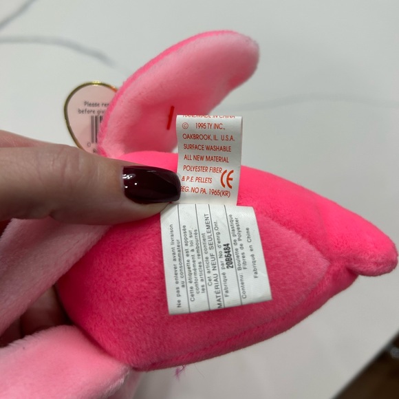 Rare Beanie Babie Pinky with errors 1995 - Picture 4 of 6